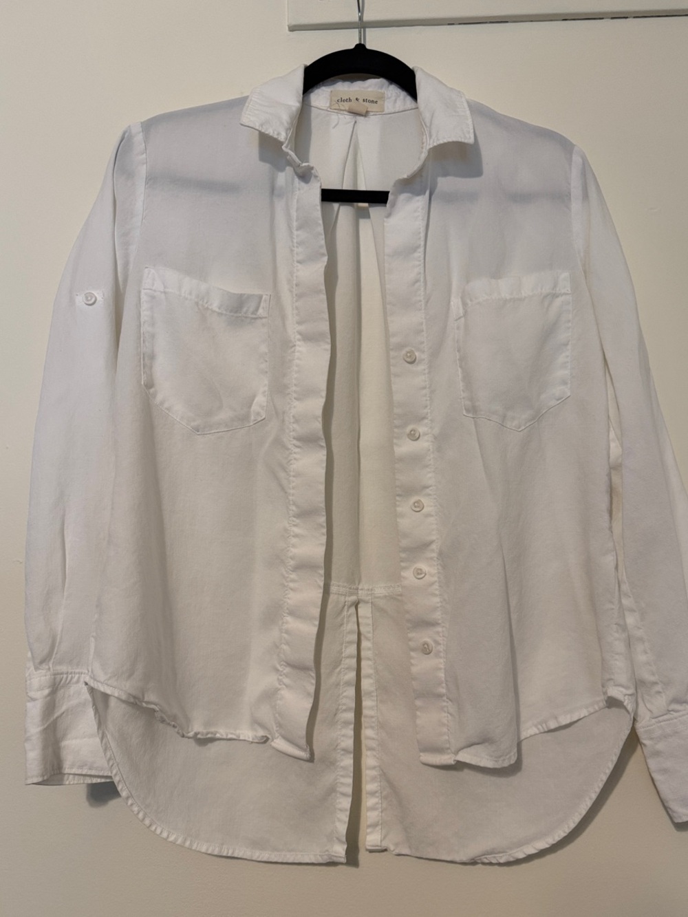 White Lightweight Button-up Shirt